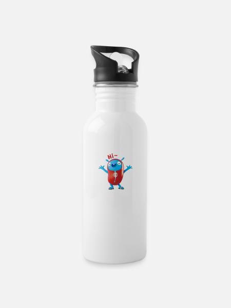 Cute Alien - 20 oz Water Bottle - white