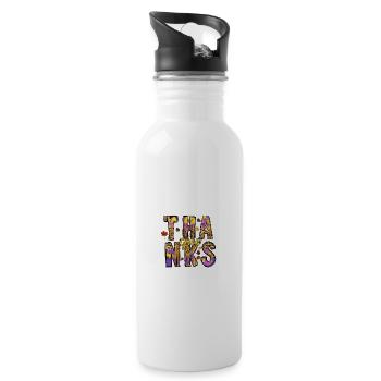 Give Thanks - 20 oz Water Bottle - white - Right
