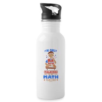 Mathematics math mathematician math teacher gift - 20 oz Water Bottle - white - Right