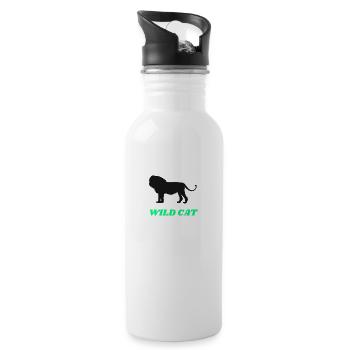 The Secret Lives of Wild Cats. - 20 oz Water Bottle - white - Right