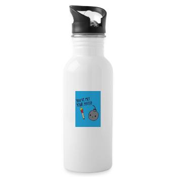Youve Met Your Match Cartoon Bomb - 20 oz Water Bottle - white - Right
