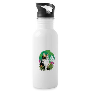 Cat Spring And Nature - 20 oz Water Bottle - white - Right