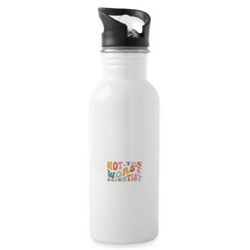 Not The Worst Scientist - Humor Gift For Scientist - 20 oz Water Bottle - white - Right