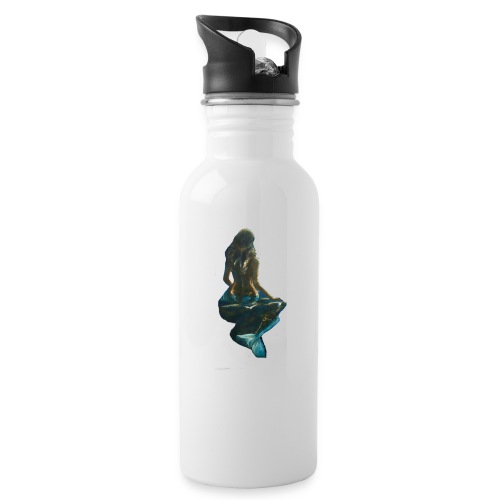 Midnight Mermaid on a rock - Water Bottle
