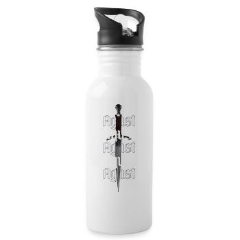 Gothic Dagger Repeating Against - 20 oz Water Bottle - white - Right