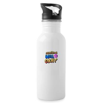 everything will be ok - 20 oz Water Bottle - white - Right