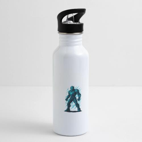 Futuristic Armored Superhero Warrior Art - 20 oz Water Bottle