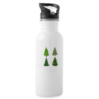 Christmas Tree With Led Light Pine Tree - 20 oz Water Bottle - white - Right