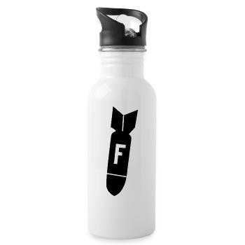 Droppin F Bombs - 20 oz Water Bottle - white - Right