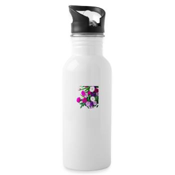 Flower|New Best Design|Best Design|Unique Designs| - 20 oz Water Bottle - white - Right