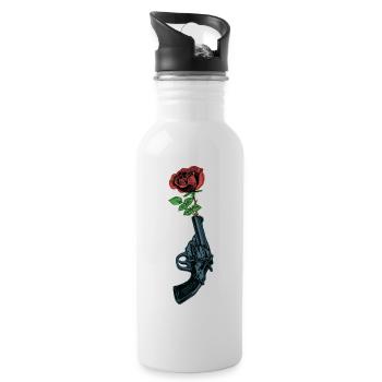 No Guns. Enough end gun violence - 20 oz Water Bottle - white - Right