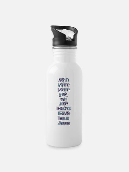 Evolution of Jesus - 20 oz Water Bottle - white