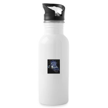 Iraq Map Art Starry Night Van Gogh Style - 20 oz Water Bottle - white - Right