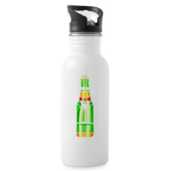 A Bottle Of Beer Dressed As A Leprechaun For Saint - 20 oz Water Bottle - white - Right