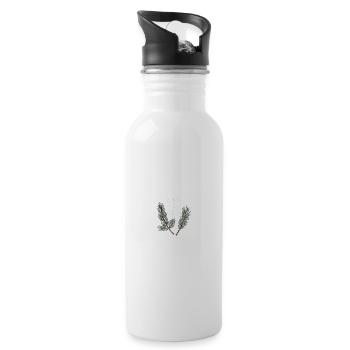 Merry & Chill Pine Wreath - 20 oz Water Bottle - white - Right