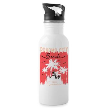 Palm Beach Aruba Spring Break Palms A - 20 oz Water Bottle - white - Right