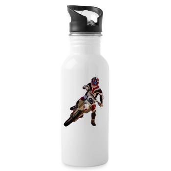Motocross - 20 oz Water Bottle - white - Right