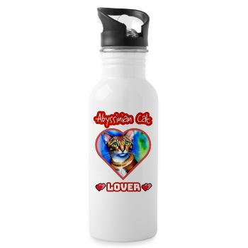 Fall in Love with This Abyssinian Cat Hearth Paint - 20 oz Water Bottle - white - Right