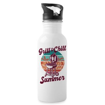 Chill And Grill - 20 oz Water Bottle - white - Right
