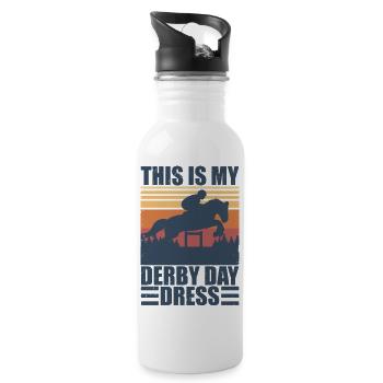 This Is My Derby Day Dress - 20 oz Water Bottle - white - Right