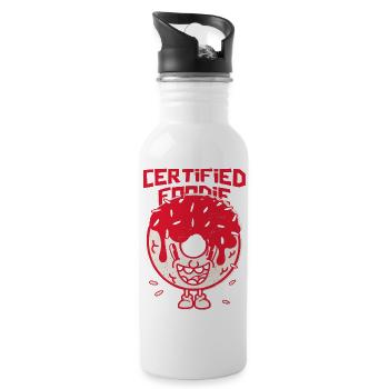Certified Foodie - 20 oz Water Bottle - white - Right