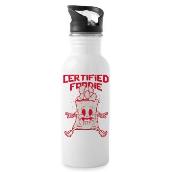 Certified Foodie - 20 oz Water Bottle - white - Right