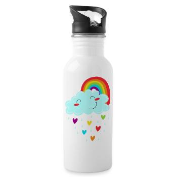 Smailing Cloud - 20 oz Water Bottle - white - Right