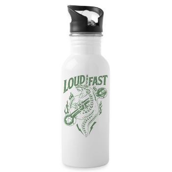 Loud And Fast - 20 oz Water Bottle - white - Right