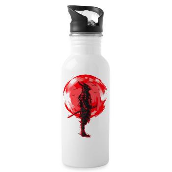 Japanese Art Vintage Bushido Samurai - 20 oz Water Bottle - white - Right