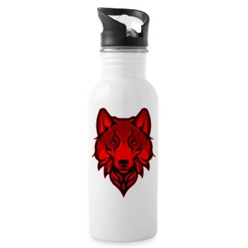 Wild Wolf. - 20 oz Water Bottle - white - Right