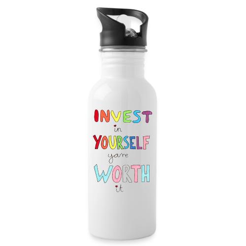 Invest in Yourself you're Worth it - 20 oz Water Bottle