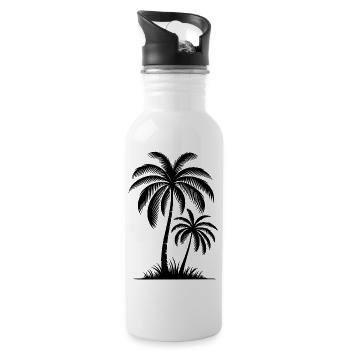 Palm Trees Are My Friends Pure Palm Idyll - 20 oz Water Bottle - white - Right