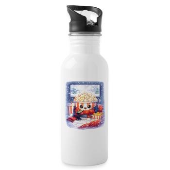 Cozy Snow Popcorn Bucket - 20 oz Water Bottle - white - Right