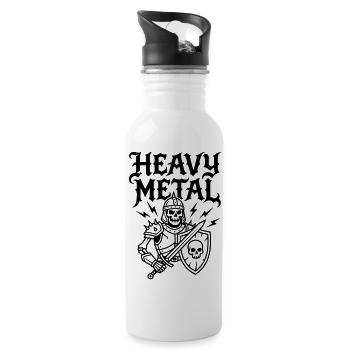 heavy metal soldier - 20 oz Water Bottle - white - Right