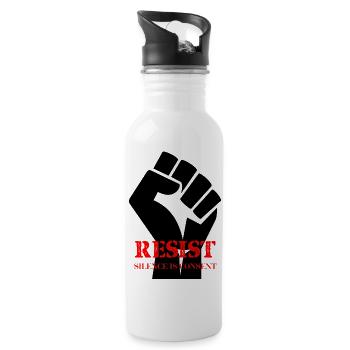 Resist: Silence is Consent - 20 oz Water Bottle - white - Right