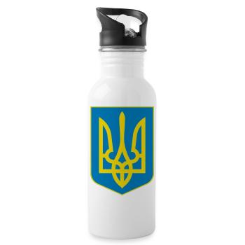 Ukraine Coat of Arms - 20 oz Water Bottle - white - Right