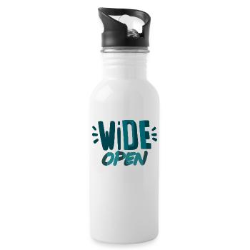 Wide Open - 20 oz Water Bottle - white - Right