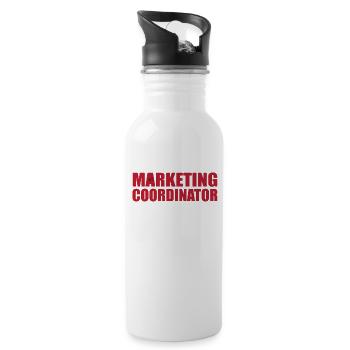 Great Marketing Coordinator Gift - 20 oz Water Bottle - white - Right