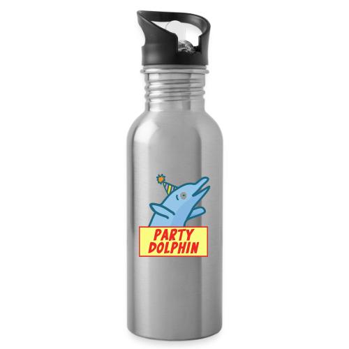 Party Dolphin Logo - 20 oz Water Bottle