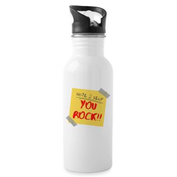 note 2 self - 20 oz Water Bottle - white - Right