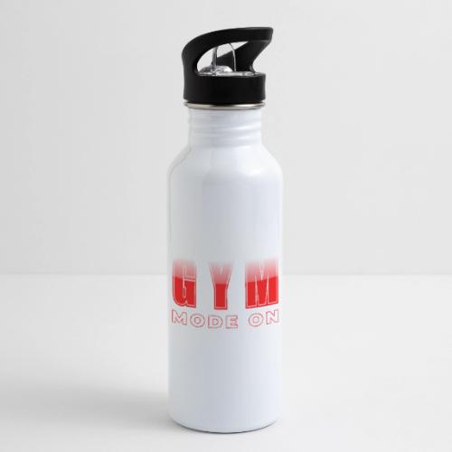 Gym Mode On Fitness Typography Design - 20 oz Water Bottle