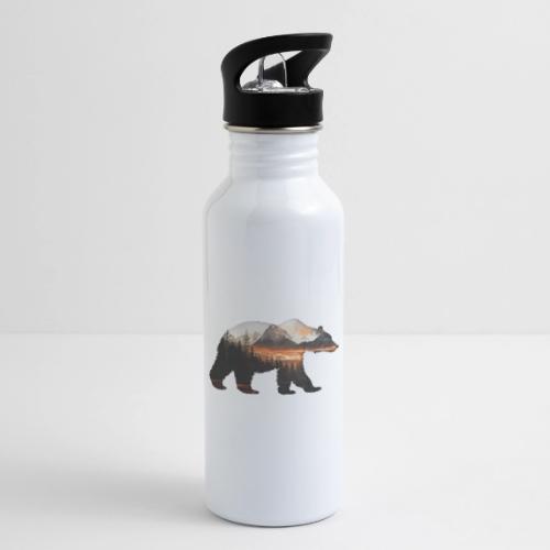 Canada Bear: fiery tones - 20 oz Water Bottle