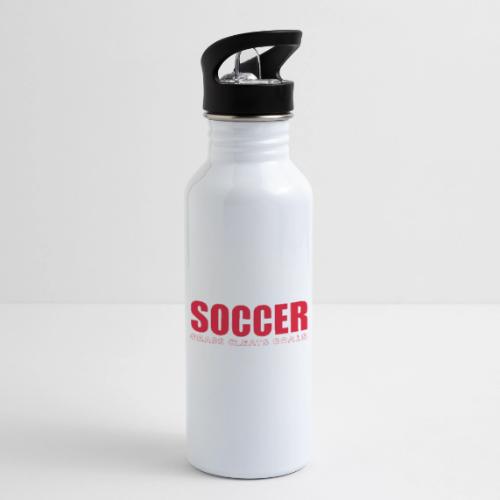 Soccer Grass Cleats Goals Typography Design - 20 oz Water Bottle