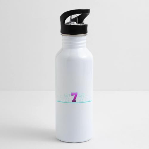 Number 7 in Magenta: Varsity Font - 20 oz Water Bottle