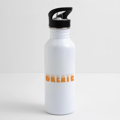 CREATE Vibrant Orange Bold Word Graphic - 20 oz Water Bottle