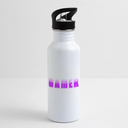Gamer Purple Glossy Collegiate Design - 20 oz Water Bottle