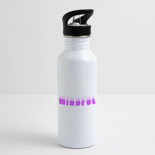 Mindful Typography Minimalist Design - 20 oz Water Bottle