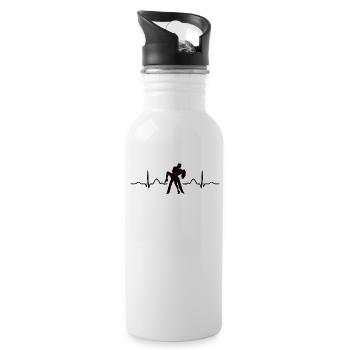 Salsero and Salsera Heartbeat Salsa - 20 oz Water Bottle - white - Right