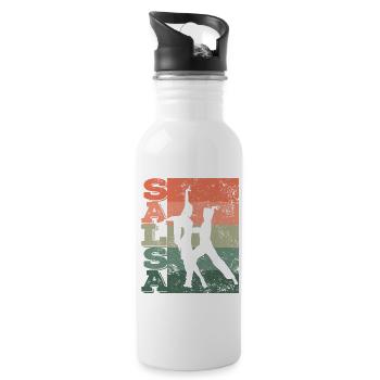 Salsero and Salsera Salsa Festival - 20 oz Water Bottle - white - Right