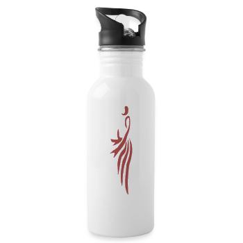 Red Silhouette Flamenco Dress - 20 oz Water Bottle - white - Right